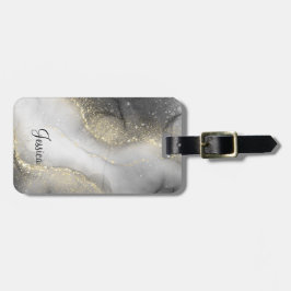 Modern Black och Guld MarLED Bagagebricka