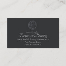 Modern Black Papper cut Mandala-mottagning Tilläggskort