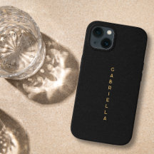 Modern Black Papper Struktur & Luxe Guld Namn