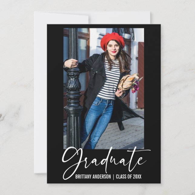 Modern Bläck Pen Calligraphy-skript Studenten Meddelande (Framsida)