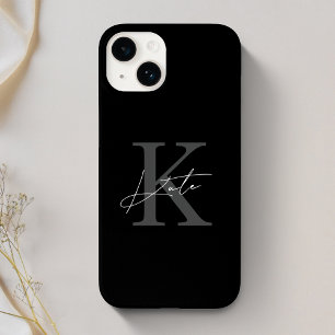 Modern Black Personlig Monogram Namn