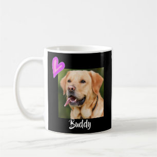 Modern Black Pet Photo Mugg Anpassa Hund Cat
