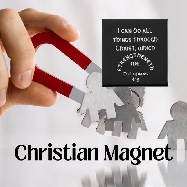 Modern Black Philippians 4 Bible Verse Magnet (Skapare uppladdad)