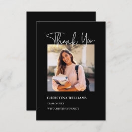 Modern Black Photo Studenten Tack