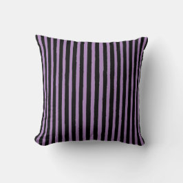 Modern, Black Purple Stripes Kudde