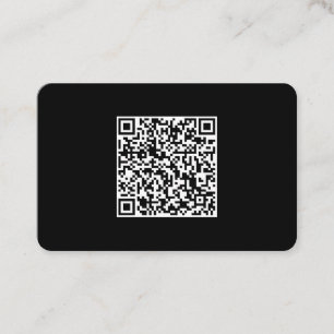 Modern Black-QR-Professionell-Social-media Visitkort