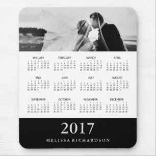 Modern Black Rand 2017-kalender och foto Musmatta