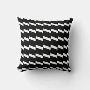 Modern Black Rand Illusion Mönster Pillow Kudde