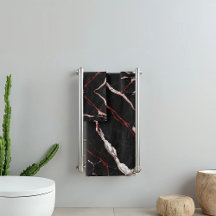 Modern Black Red Marble