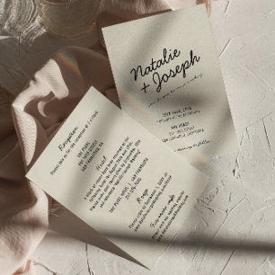 Modern Black Retro Whimsical allt på en Bröllop Inbjudningar