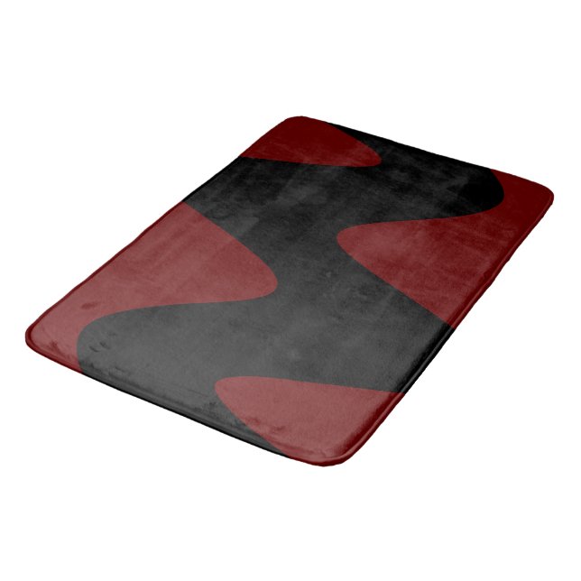 Modern Black River Deep Red Badrumsmatta (Vinklad)