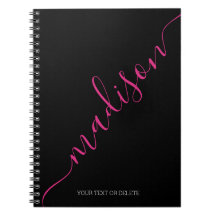 Modern Black Rosa Handskriftlig Namn