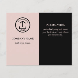 Modern Black Rosa Promotive Business Logotyp Flygblad