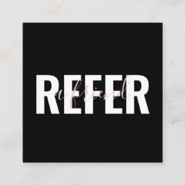 Modern Black Rosa White Refar en vän Rabattkort