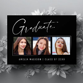 Modern Bläck Script 3-fotograd med minimalistisk E Meddelande