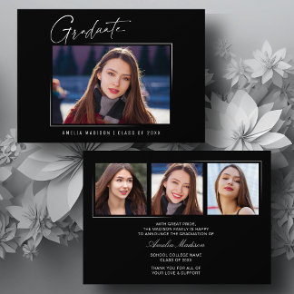 Modern Bläck Script 4-fotograd med minimalistisk E Meddelande