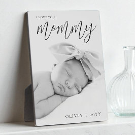 Modern Black Script Custom I Love You Mommy Photo