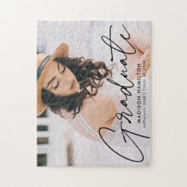 Modern Black Script Photo Studenten Pussel