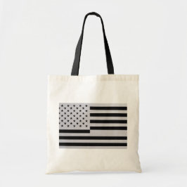 Modern Black & Silver American Flag Brushed Metal Tygkasse