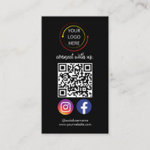 Modern Black Social Media QR-kod