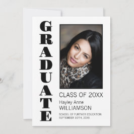 Modern Black Text Anpassningsbar Photo Studenten Meddelande