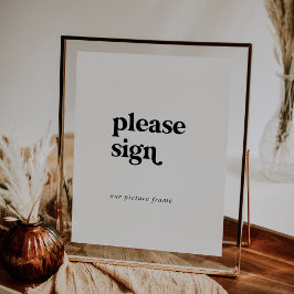 Modern Black Typography Alternative Guest Bok Poster