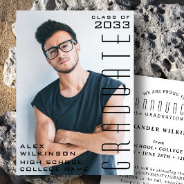 Modern Black Typography Photo Simple Studenten Meddelande