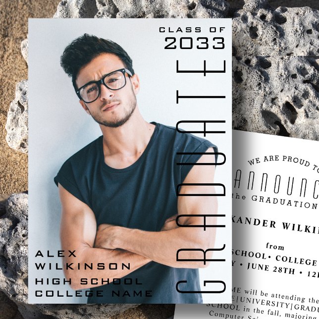 Modern Black Typography Photo Simple Studenten Meddelande (Skapare uppladdad)