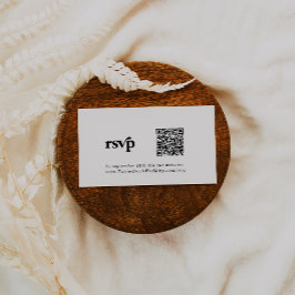 Modern Black Typography QR-OSA Tilläggskort