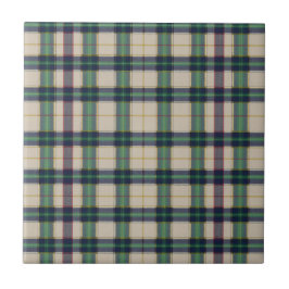 Modern Black Watch Tartan Play Classic Blue Kakelplatta