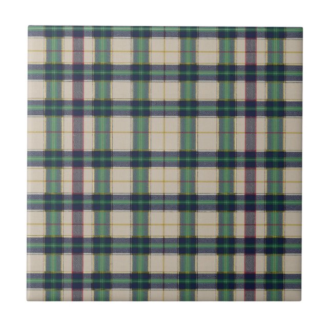 Modern Black Watch Tartan Play Classic Blue Kakelplatta (Framsidan)
