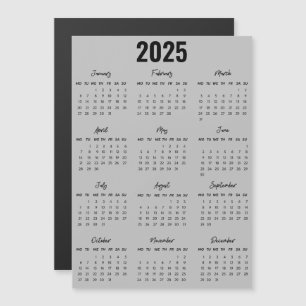 Modern Black White 2025 Calendar-Fullt