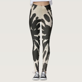 Modern Black White Abstrakt Leggings