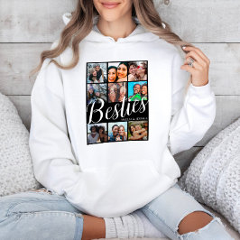 Modern Black & White Bestie 9 Photo Collage T Shirt