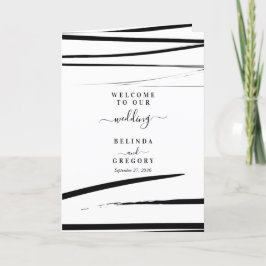 Modern Black White Bröllop serviceorder Program