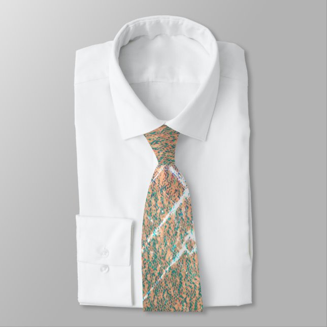 MODERN BLACK & WHITE & BROWN & GRÖNT CUTE NECK TIE SLIPS (Bunden)