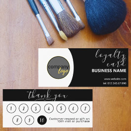 MODERN BLACK WHITE Business LOGOTYP 10 LOYALTY CAR