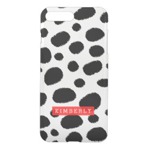 Modern Black & White Cheetah Spots Mönster GR1 iPhone 7 Plus Skal
