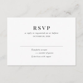 Modern Black White Classic OSA-hölje Tilläggskort