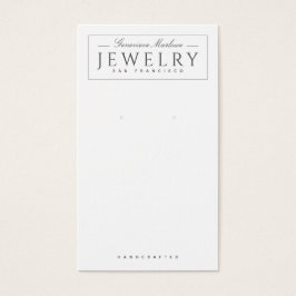 Modern Black White Earring Visning Cards Visitkort