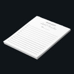 Modern Black White Elegant Simple Habit Tracker Anteckningsblock<br><div class="desc">Modern svartvit anteckningsblock med en enkel layout med " vana tracker " i en elegant- och chic-kalligrafi tillsammans med ditt namn,  en rad för datumet och en checklista.</div>