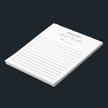 Modern Black White Elegant Simple Habit Tracker Anteckningsblock<br><div class="desc">Modern svartvit anteckningsblock med en enkel layout med " vana tracker " i en elegant- och chic-kalligrafi tillsammans med ditt namn,  en rad för datumet och en checklista.</div>