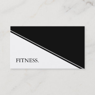 Modern Black & White Fitness Visitkort