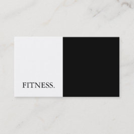 Modern Black & White Fitness Visitkort