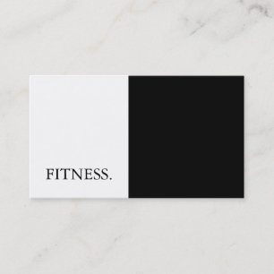Modern Black & White Fitness Visitkort