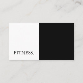 Modern Black & White Fitness Visitkort