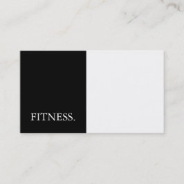 Modern Black & White Fitness Visitkort
