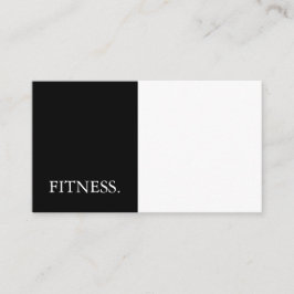 Modern Black & White Fitness Visitkort