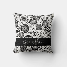 Modern black white geometric starburst Name  Kudde