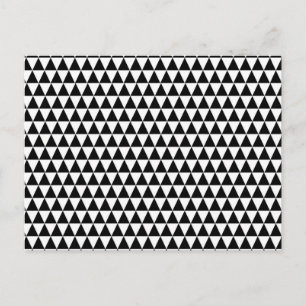 Modern Black & White Geometric Triangles Mönster Vykort
